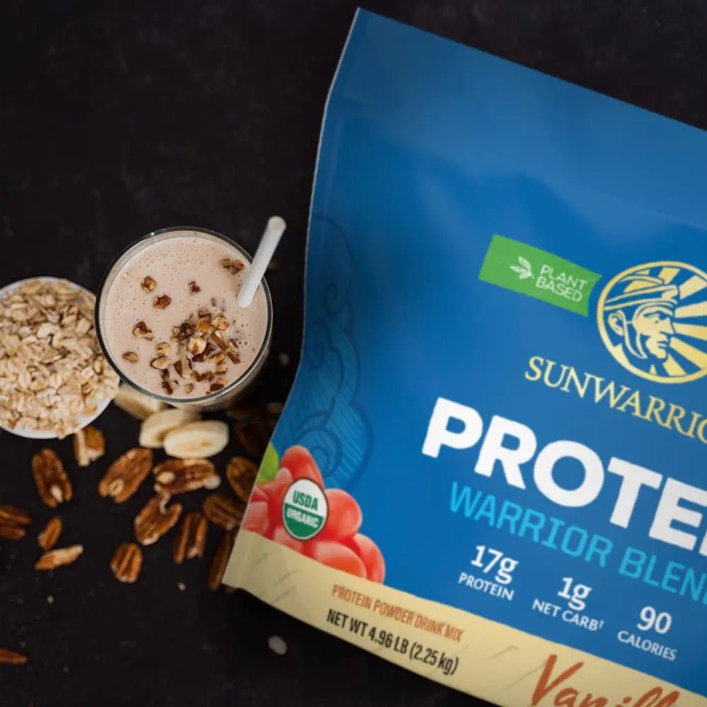 Sunwarrior Vegan Organic Protein Powder Plant-Based | BCAA Amino Acids Hemp Seed - TrustMedUSA