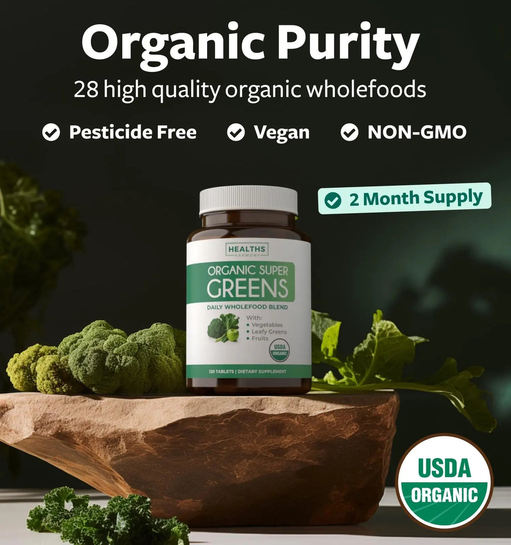 Super Greens & Antioxidants (2-Month Supply) Antioxidant Power Greens Bundle of Organic Super Greens Powder - Complete Superfood (120 Capsules) & Super Antioxidants - Powerful Superfood (120 Capsules) - TrustMedUSA