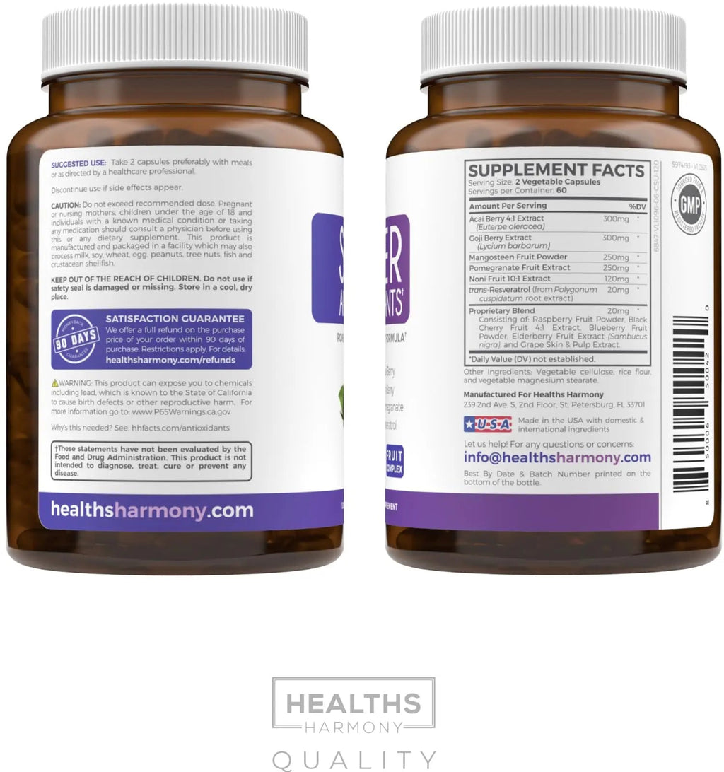 Super Greens & Antioxidants (2-Month Supply) Antioxidant Power Greens Bundle of Organic Super Greens Powder - Complete Superfood (120 Capsules) & Super Antioxidants - Powerful Superfood (120 Capsules) - TrustMedUSA