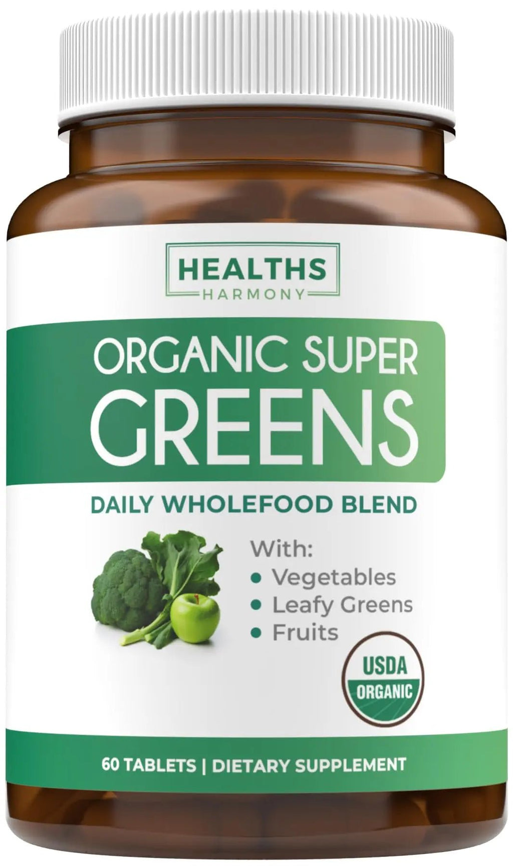 Super Greens & Vitamin C (1-Month Supply) Greens & C Synergy Bundle of Organic Super Greens Powder - Complete Superfood (60 Capsules) & & Vitamin C Immune Support (60 Vegetarian Caps)(Non-GMO) - TrustMedUSA