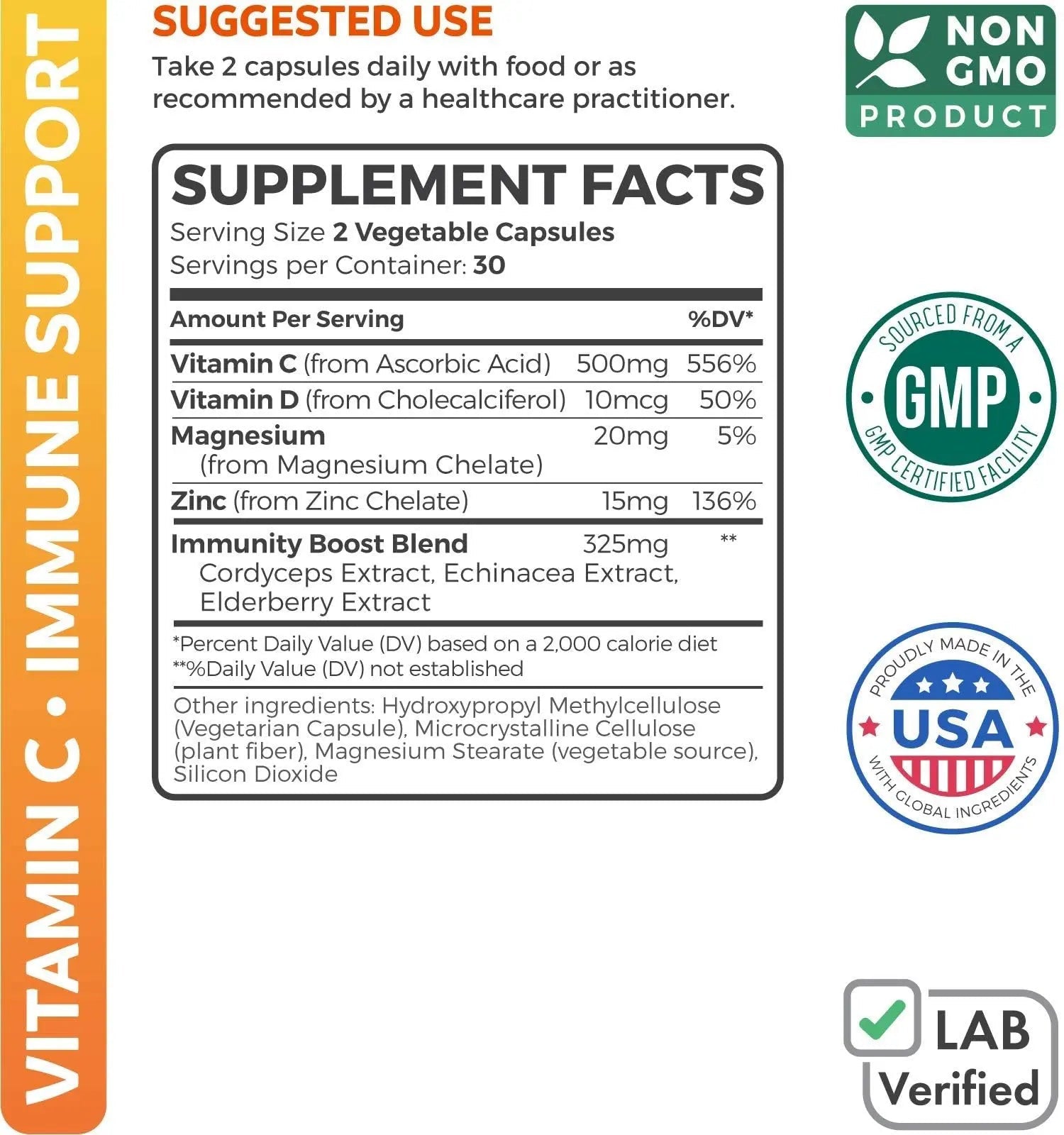 Super Greens & Vitamin C (1-Month Supply) Greens & C Synergy Bundle of Organic Super Greens Powder - Complete Superfood (60 Capsules) & & Vitamin C Immune Support (60 Vegetarian Caps)(Non-GMO) - TrustMedUSA