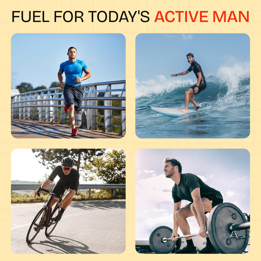 Super Macho, High Potency B Vitamins and Amino Acids, Fuel for Today's Active Men, No Caffeine, No Sugar, Dietary Supplement, Made in USA,50 Softgels - TrustMedUSA