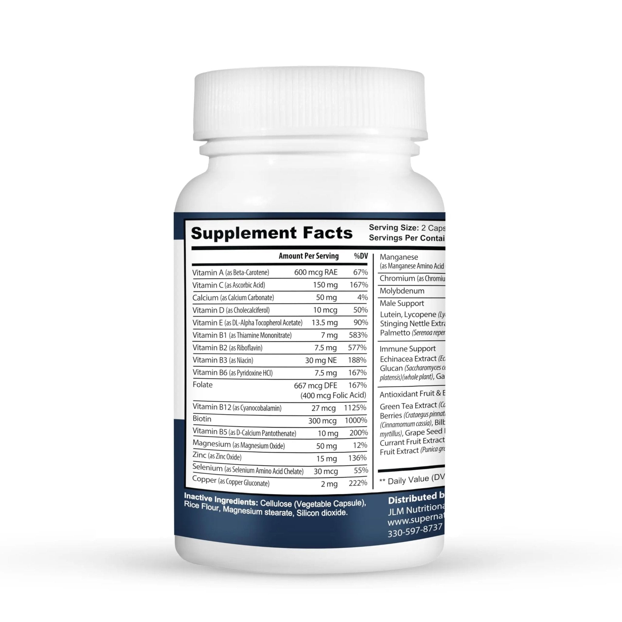 Super Naturals Men's Daily Multivitamin Energy Enhancer and Immune System Support for Men (60 Capsules, 30 Day Supply) - TrustMedUSA
