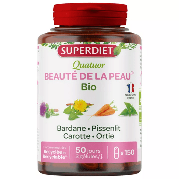 Superdiet Quatuor Beauté de la Peau Bio 150 capsules - TrustMedUSA