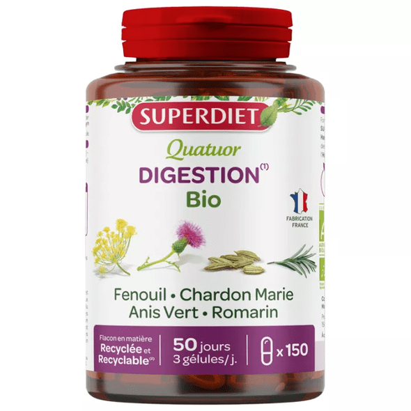 Superdiet Quatuor Digestion Bio 150 capsules - TrustMedUSA