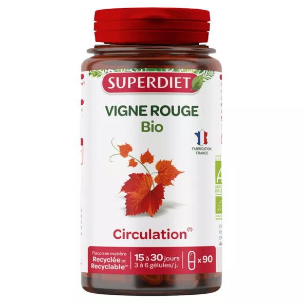 Superdiet Red Vine Circulation Organic Capsules - TrustMedUSA