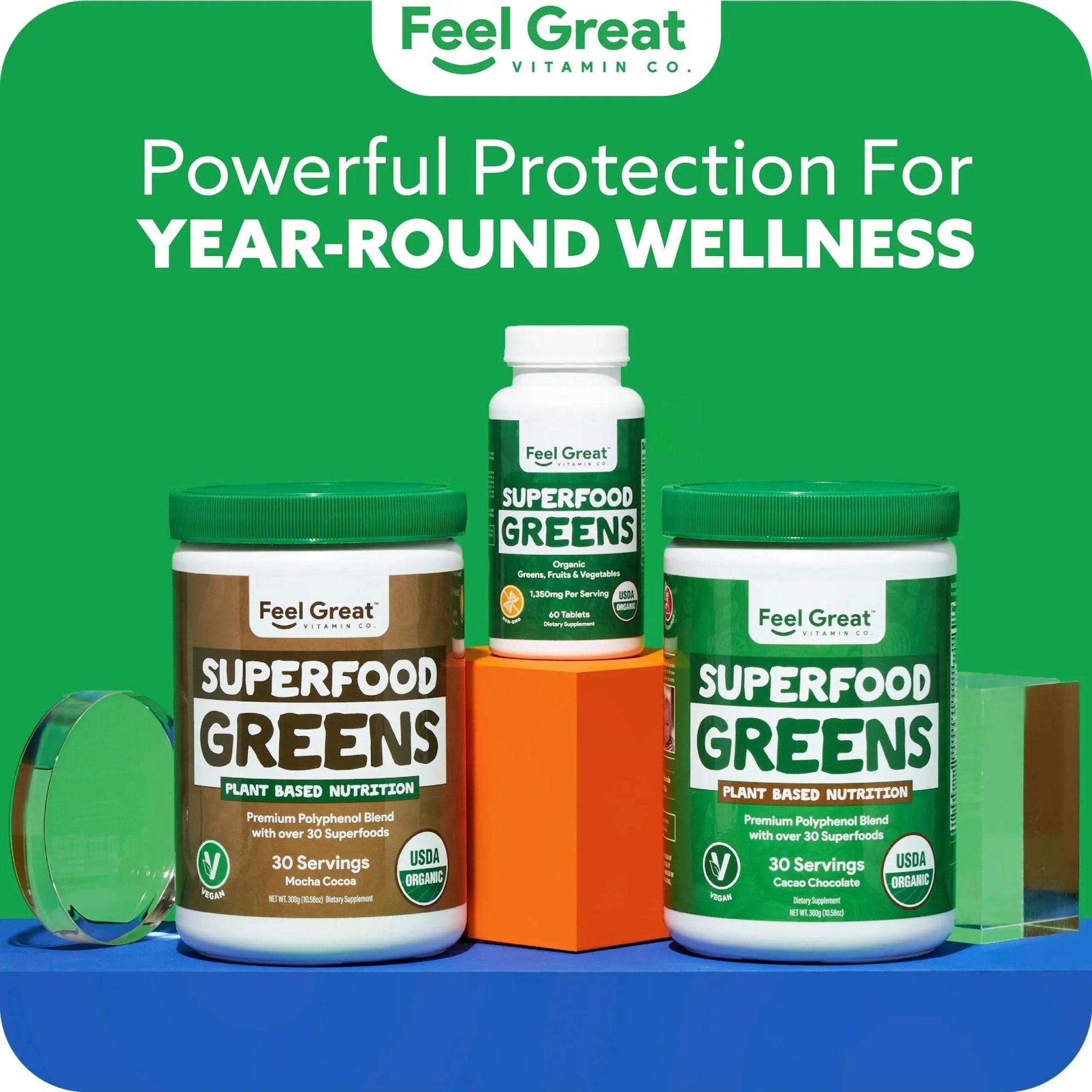 Superfood Greens by Feel Great Vitamin Co. | Organic Greens, Fruits and Veggies - TrustMedUSA