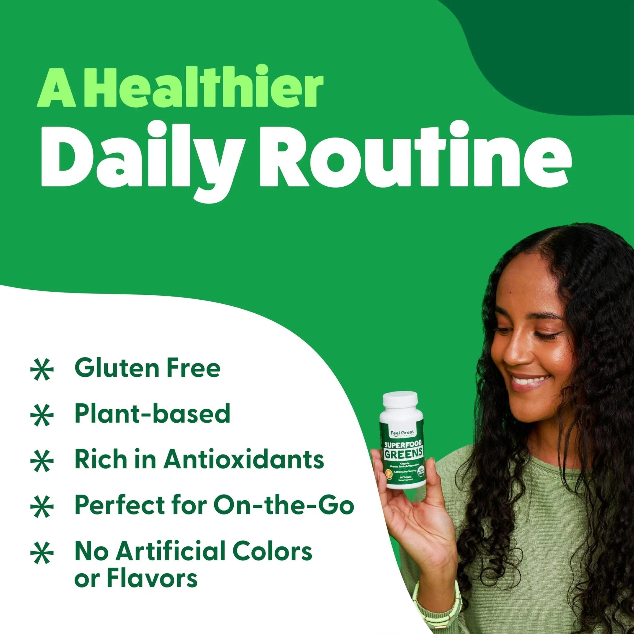 Superfood Greens by Feel Great Vitamin Co. | Organic Greens, Fruits and Veggies - TrustMedUSA