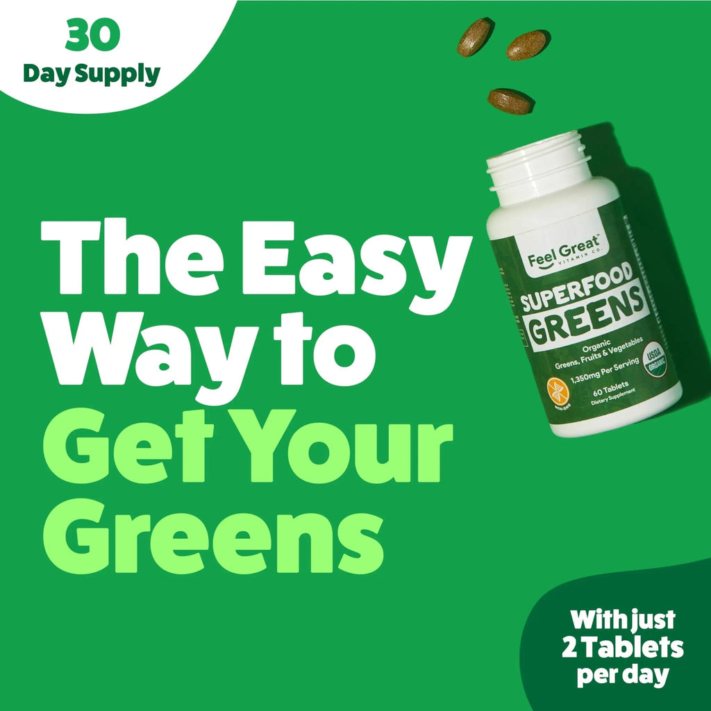 Superfood Greens by Feel Great Vitamin Co. | Organic Greens, Fruits and Veggies - TrustMedUSA
