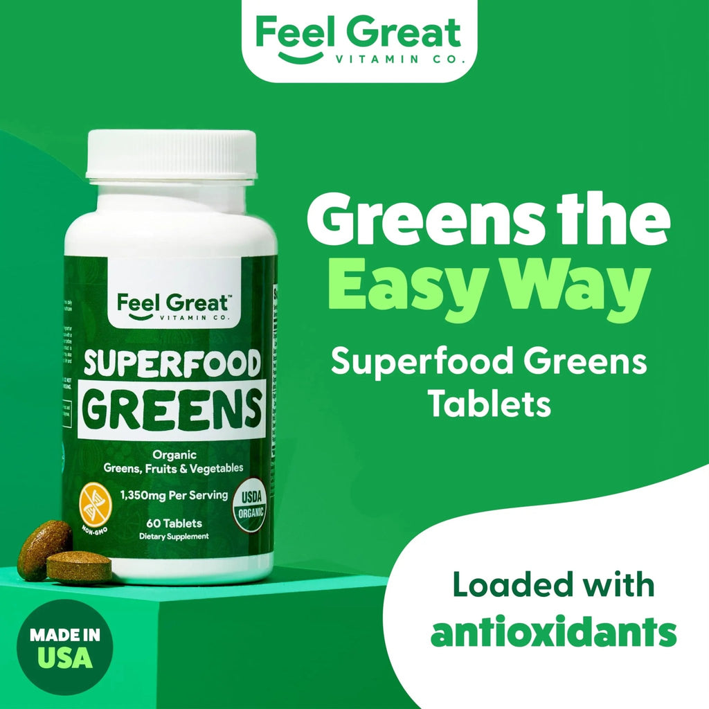 Superfood Greens by Feel Great Vitamin Co. | Organic Greens, Fruits and Veggies - TrustMedUSA