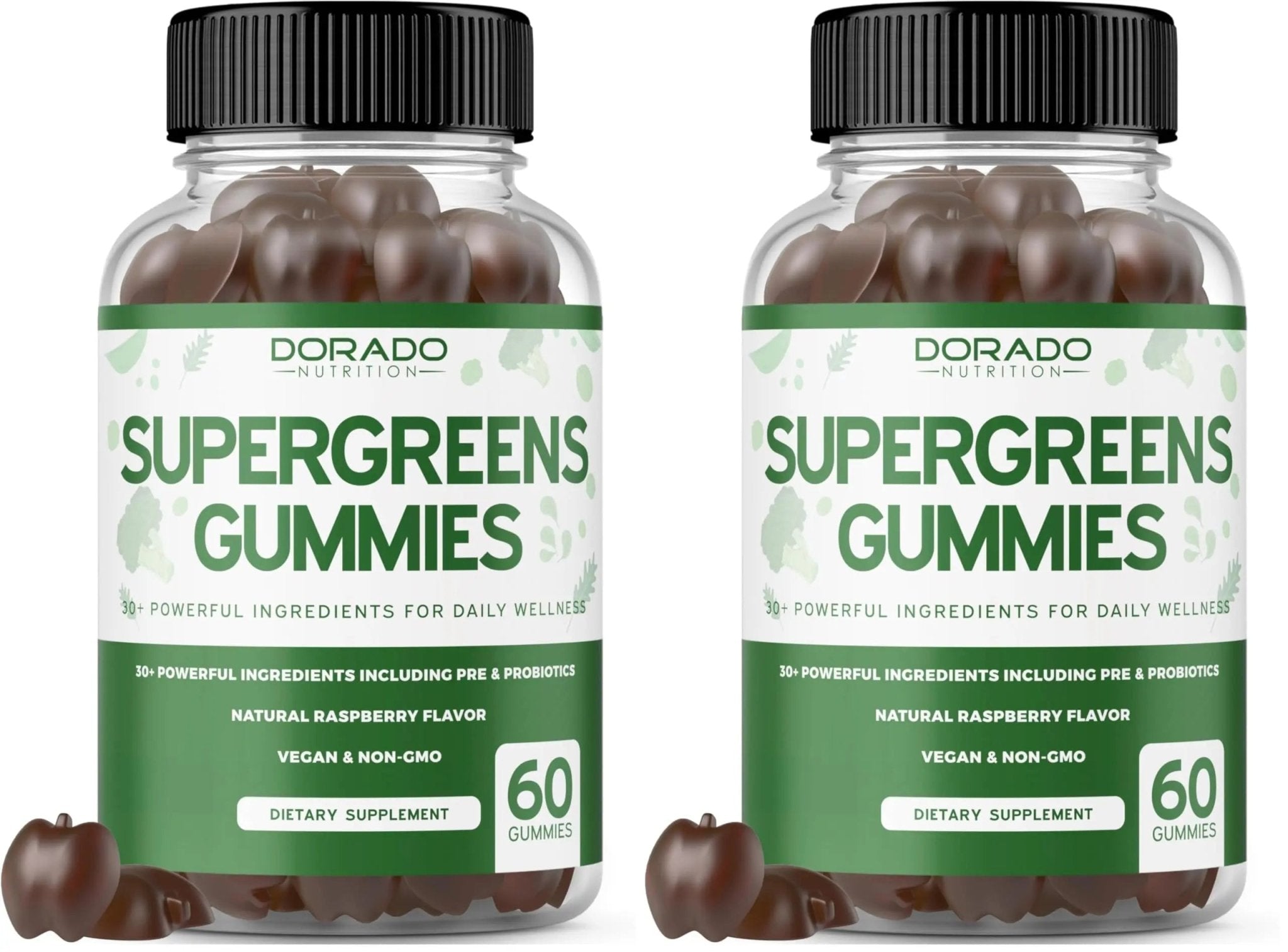 Supergreens Gummies (60 Count) Daily Greens Gummies - Greens Supplements with 8 Ingredient Power Blend - Superfood for Immunity Support for Adults - Third Party Tested, Vegan & USA Made (Pack of 2) - TrustMedUSA