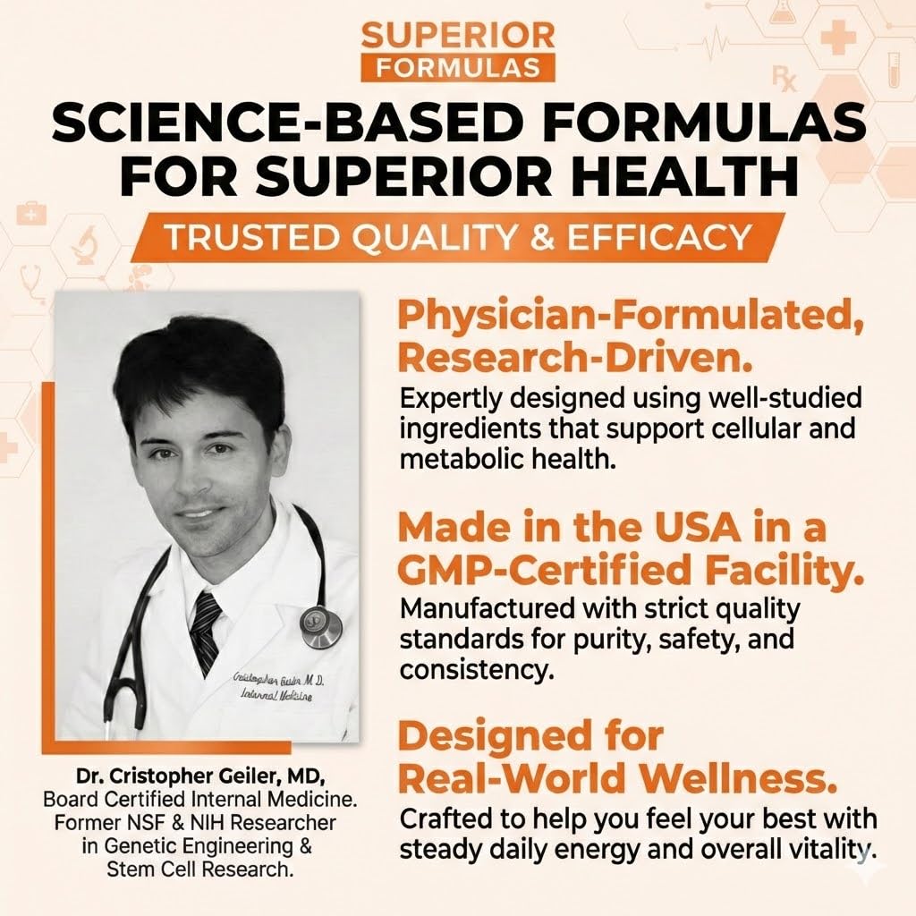 Superior Formulas | Superior SENOLYTIC+ | Fisetin-Quercetin Complex | Physician-Formulated and Science-Based Supplement for Adults 18+ | Promotes Cellular Repair | Boosts Longevity & Healthspan - TrustMedUSA