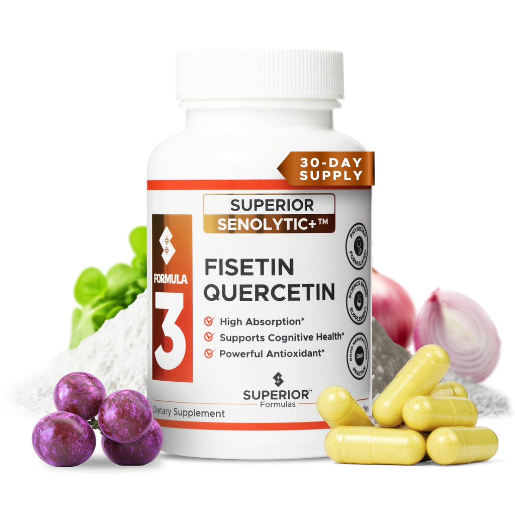 Superior Formulas | Superior SENOLYTIC+ | Fisetin-Quercetin Complex | Physician-Formulated and Science-Based Supplement for Adults 18+ | Promotes Cellular Repair | Boosts Longevity & Healthspan - TrustMedUSA