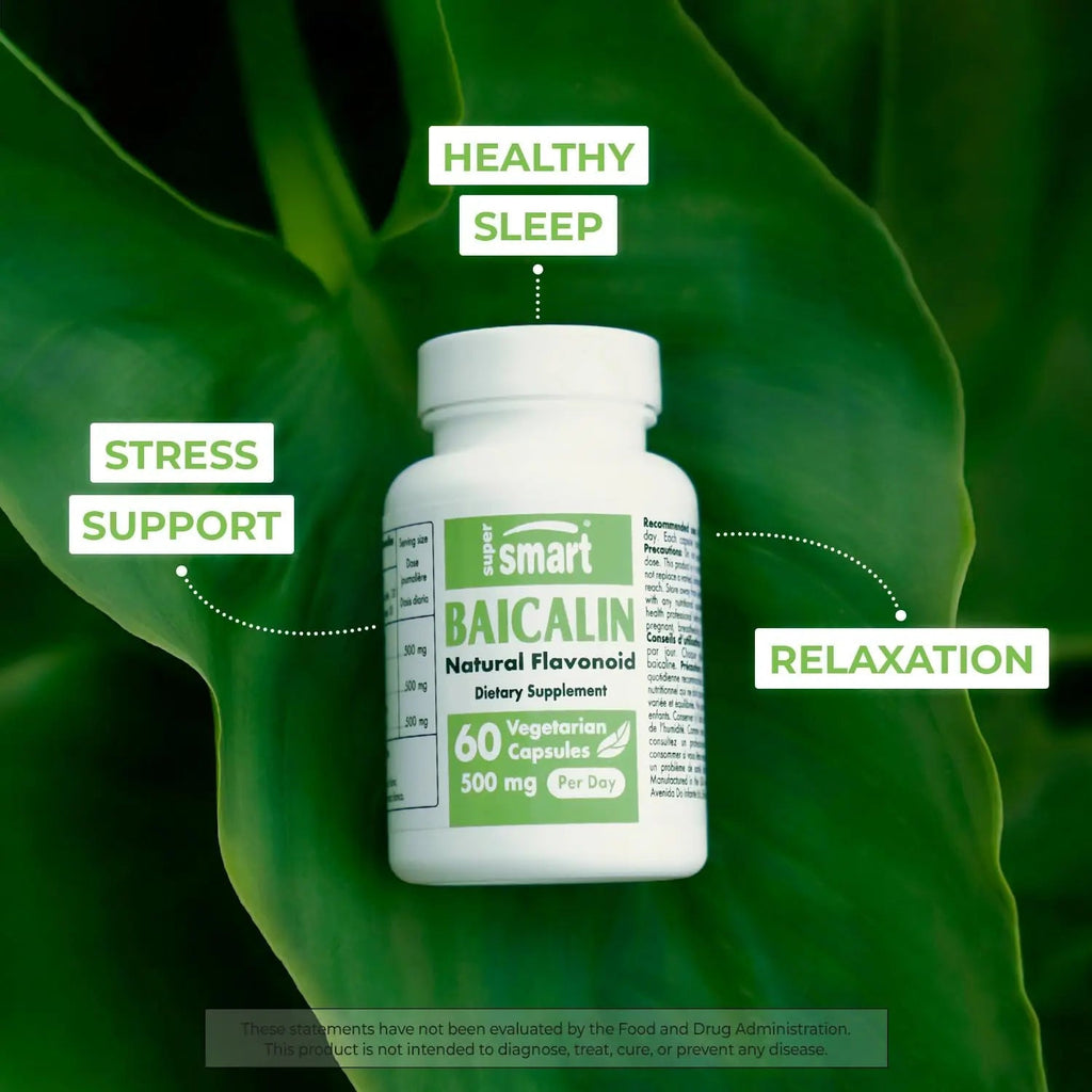Supersmart - 90% Baicalin 500mg per Day (Scutellaria Baicalensis) - Chinese Skullcap - TrustMedUSA