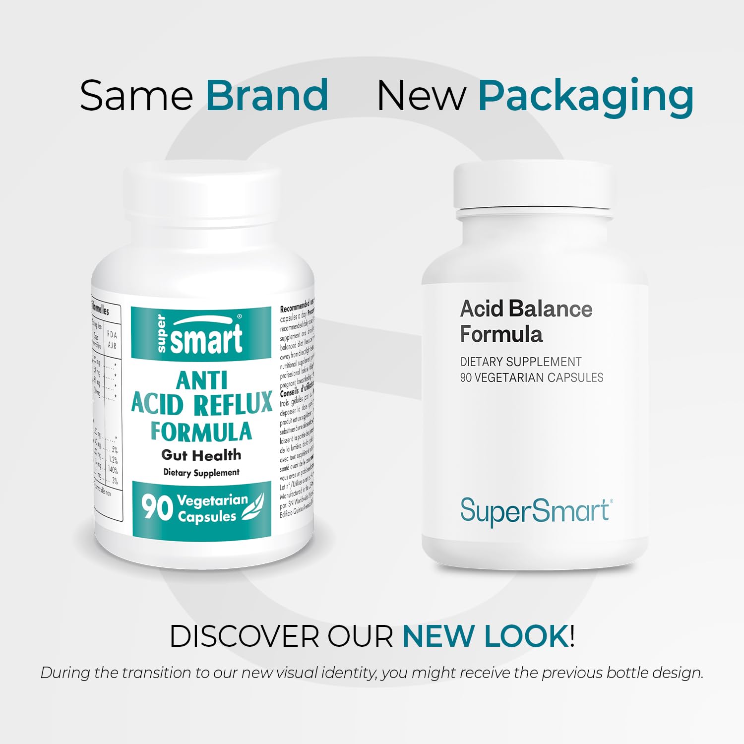Supersmart Acid Balance Formula (Advanced Complex) - with Zinc L-Carnosine, Slippery Elm Extract, Licorice Root | Non-GMO & Gluten Free - 90 Vegetarian Capsules - TrustMedUSA