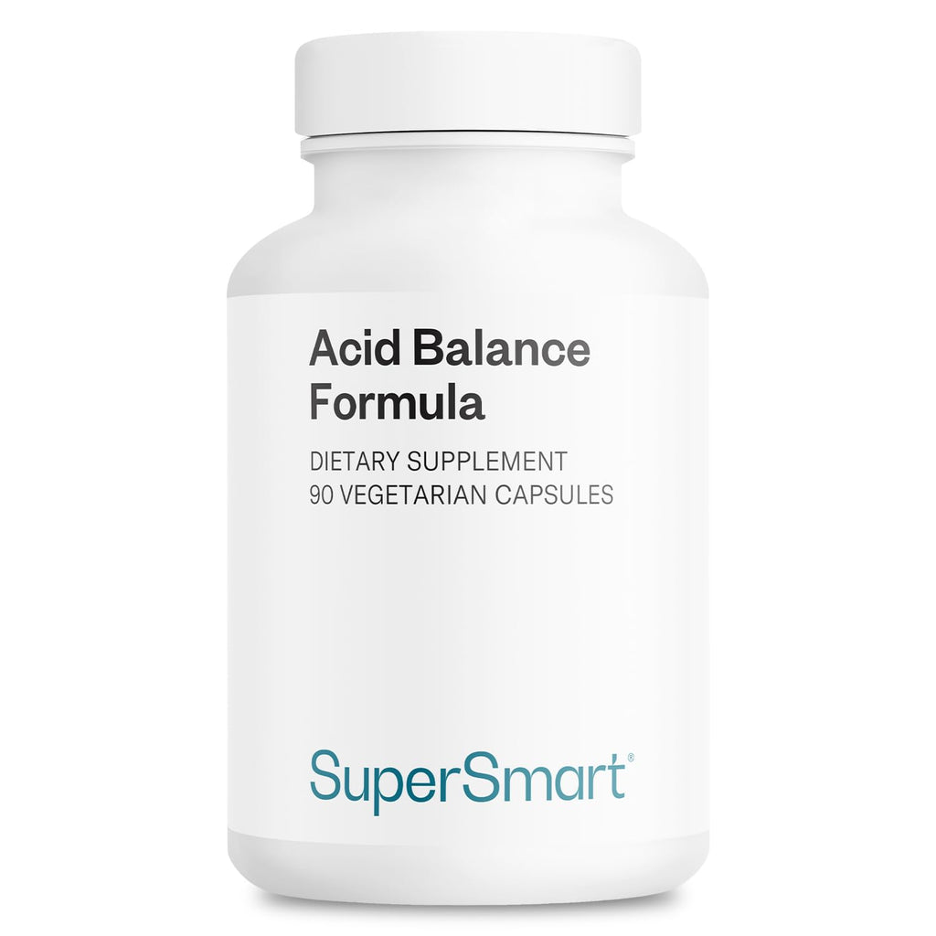 Supersmart Acid Balance Formula (Advanced Complex) - with Zinc L-Carnosine, Slippery Elm Extract, Licorice Root | Non-GMO & Gluten Free - 90 Vegetarian Capsules - TrustMedUSA