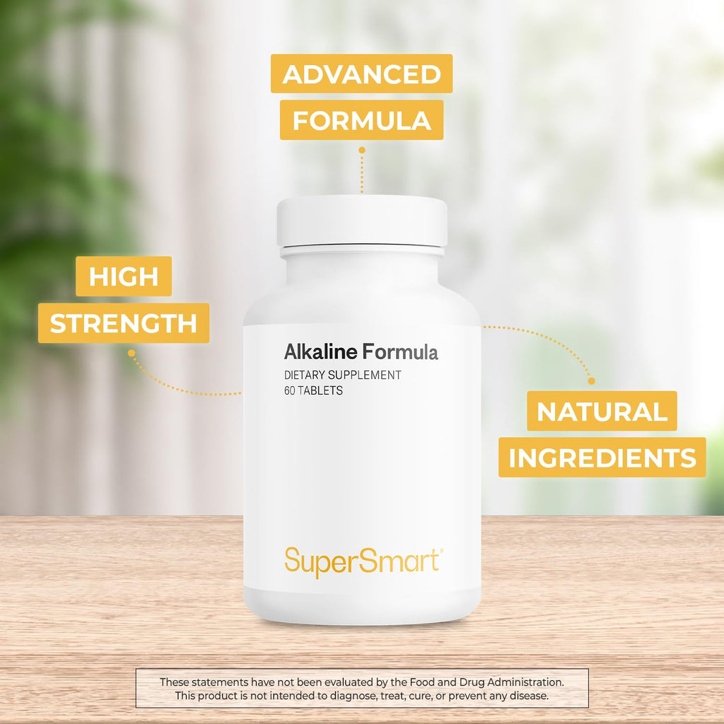 Supersmart - Alkaline Formula Supplement (Advanced Formula) - with Potassium Phosphate, Calcium & Magnesium Citrate - pH Balance | Non-GMO & Gluten Free - 60 Tablets - TrustMedUSA