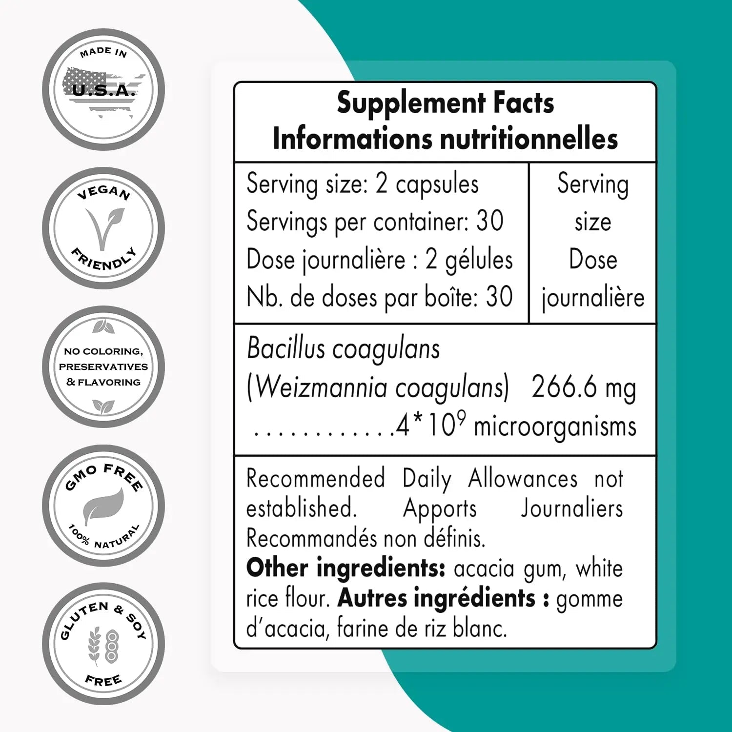Supersmart - Bacillus Coagulans Probiotic 4 Billion CFU per Day (High Absorption) - TrustMedUSA