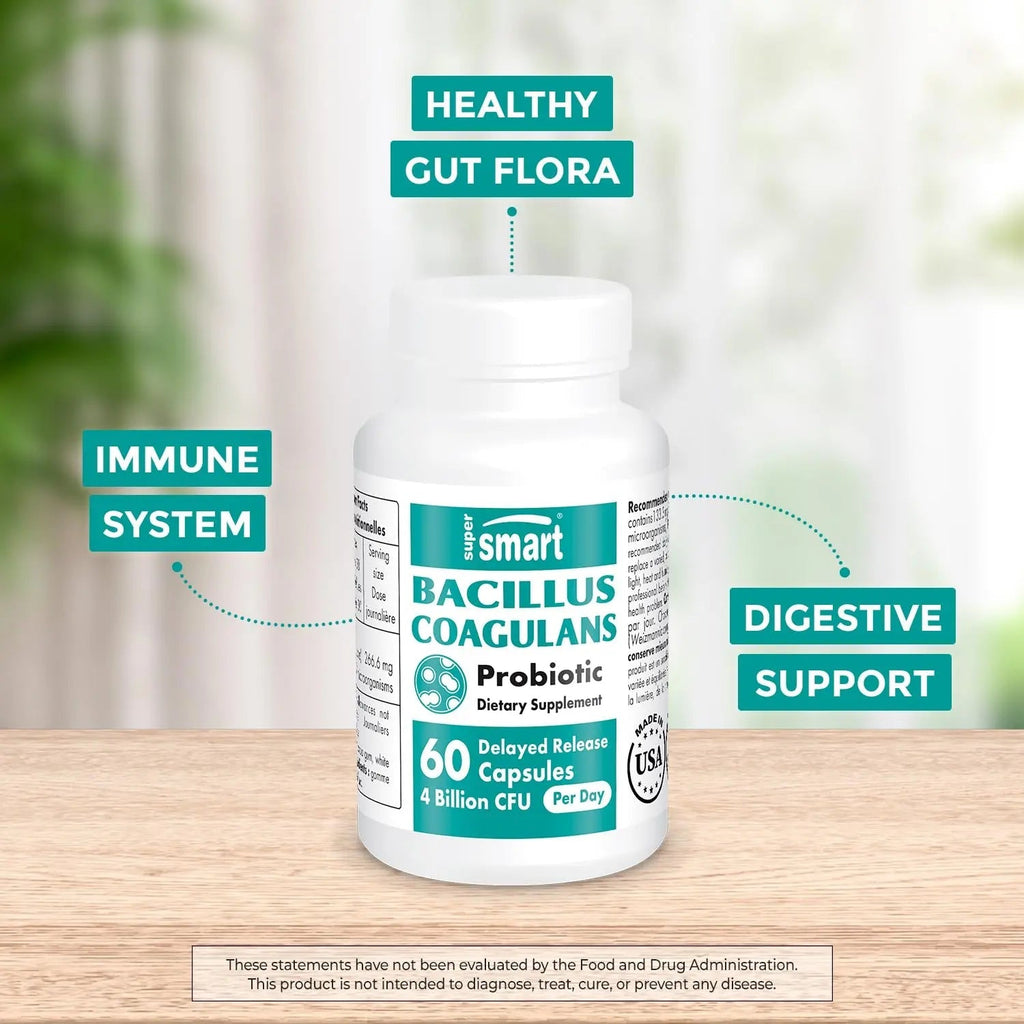 Supersmart - Bacillus Coagulans Probiotic 4 Billion CFU per Day (High Absorption) - TrustMedUSA
