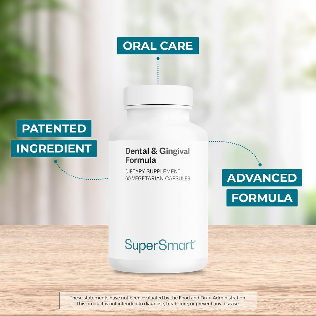 Supersmart - Dental & Gingival Formula (Patented) - Oral Care Supplement - with TEES-10 | Non-GMO & Vegan - 60 Vegetarian Capsules - TrustMedUSA