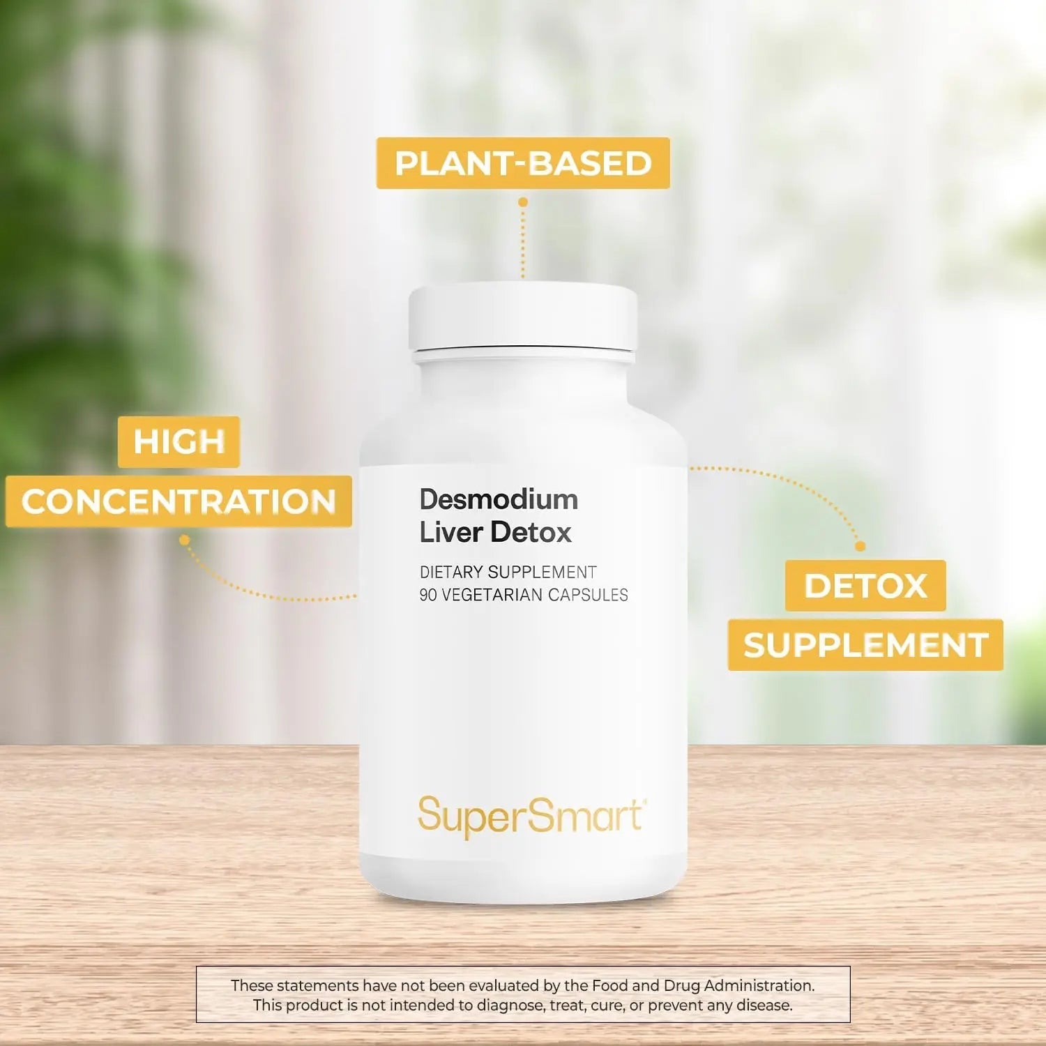 Supersmart - Desmo Forte ™ - Liver Support Supplement - 1:2 Liquid Extract of Desmodium Asdscendens | Non-GMO & Gluten Free - 250 ml - TrustMedUSA