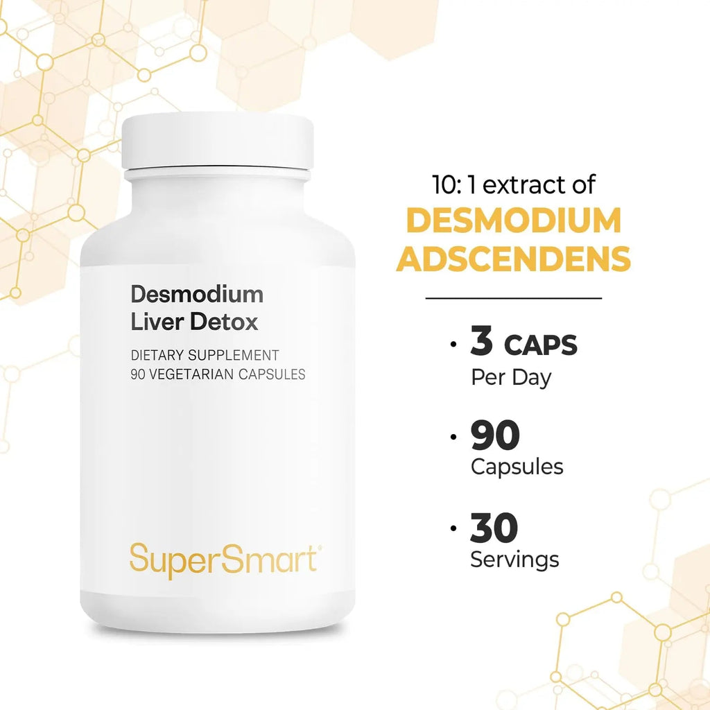 Supersmart - Desmo Forte ™ - Liver Support Supplement - 1:2 Liquid Extract of Desmodium Asdscendens | Non-GMO & Gluten Free - 250 ml - TrustMedUSA