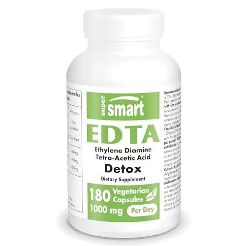 Supersmart - EDTA 1000mg per Day - Calcium Disodium EDTA Supplement | Non-GMO - TrustMedUSA