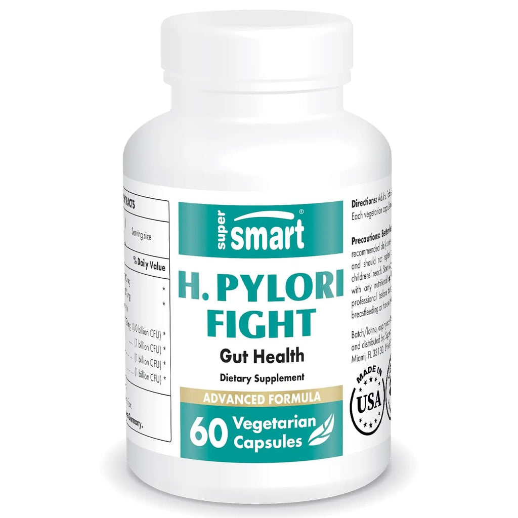 Supersmart - H. Pylori Fight Advanced Formula (Mastic Gum, Probiotics & Prebiotic) - TrustMedUSA
