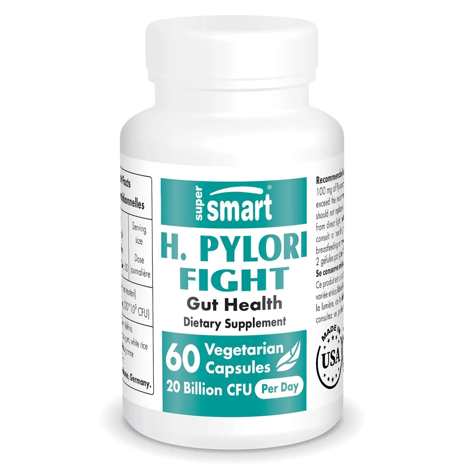 Supersmart - H. Pylori Fight Natural Treatment 20 Billion CFU per Day (Probiotic Lactobac - TrustMedUSA