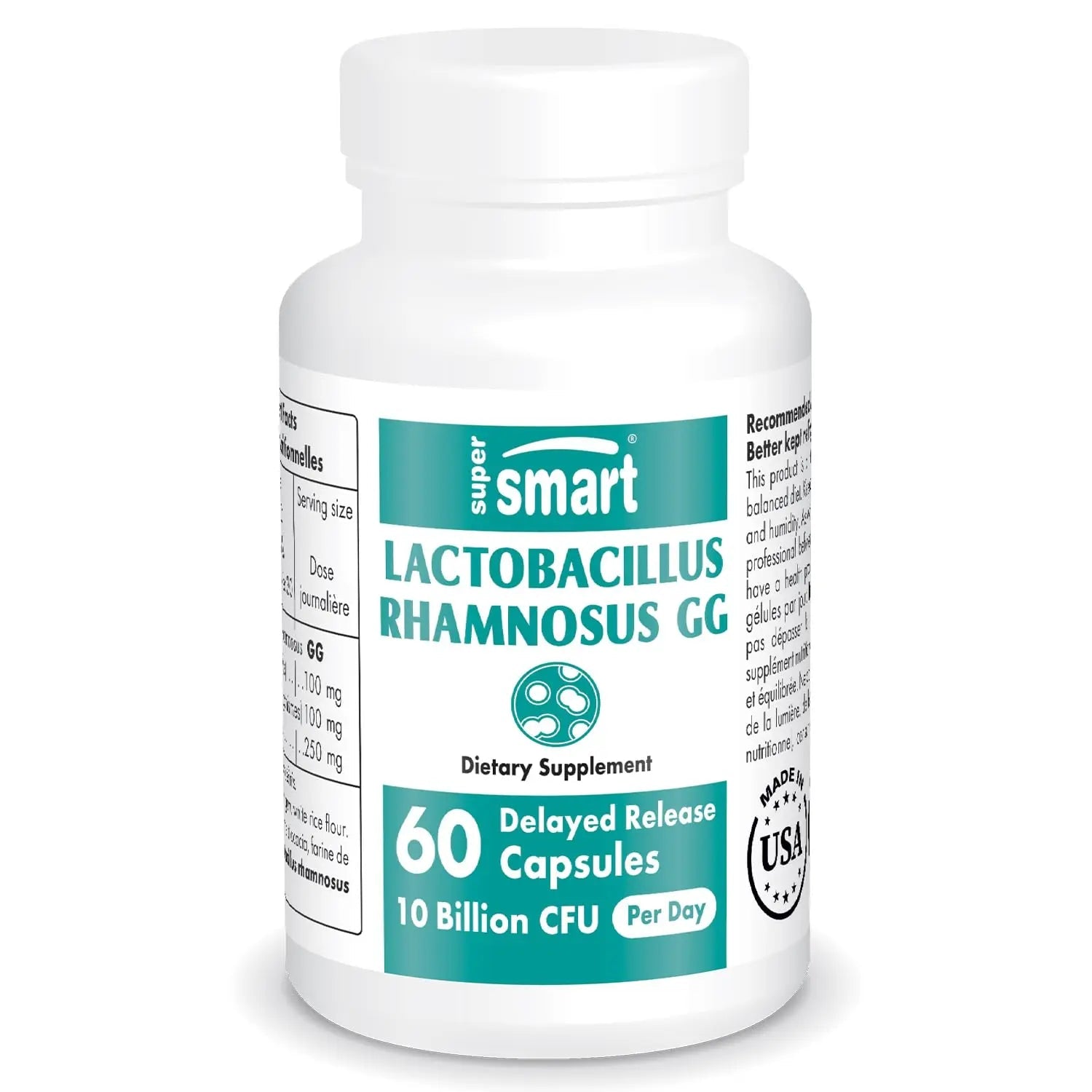 Supersmart - Lactobacillus Rhamnosus GG 10 Billion CFU per Day (LGG Probiotic - TrustMedUSA