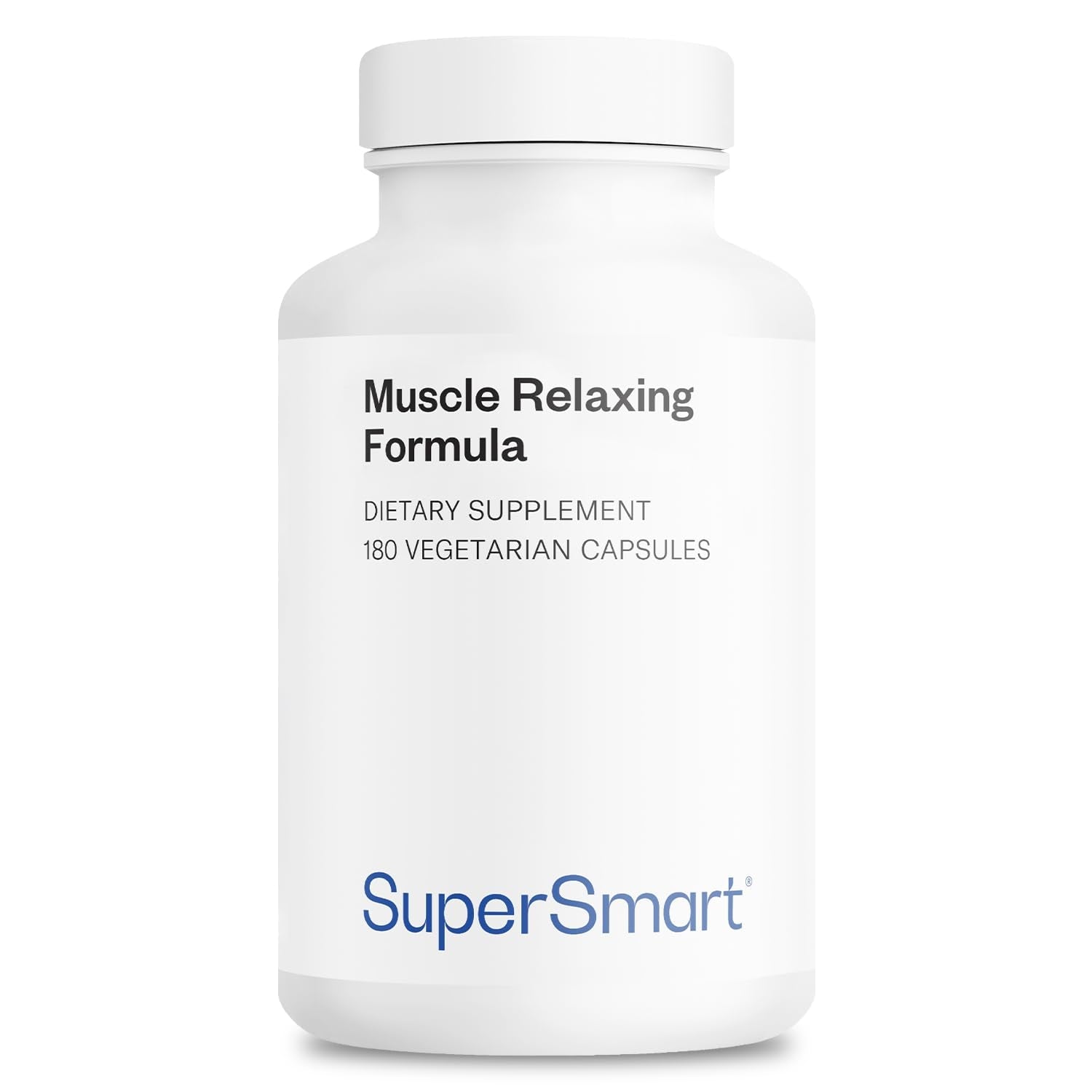 Supersmart - Muscle Relaxing Formula (Advanced Complex) - with Magnesium, Calcium, Vitamin E, Plants Extracts | Non-GMO & Gluten Free - 180 Vegetarian Capsules - TrustMedUSA