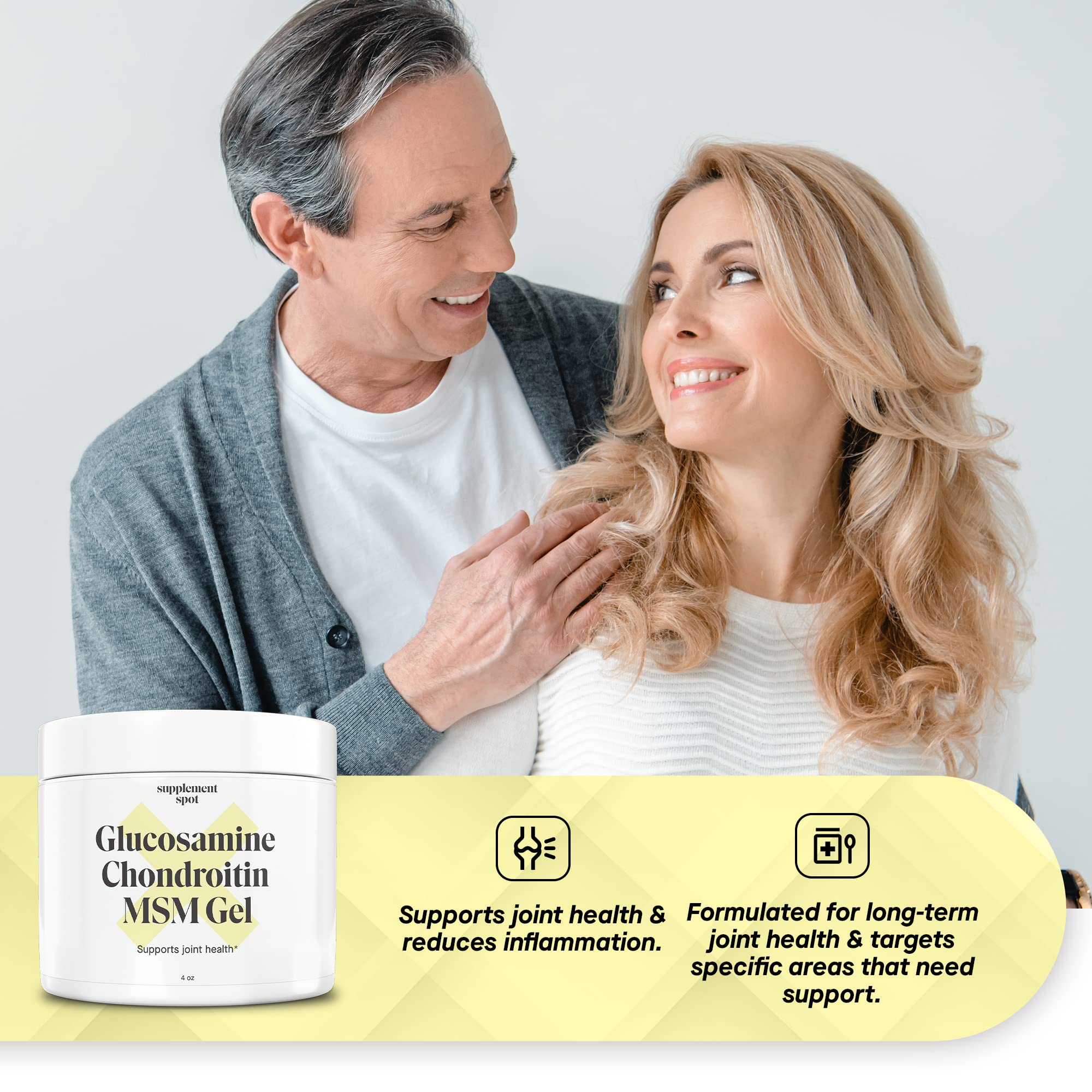 Supplement Spot Capsaicin Roll-On Cream 0.075% - Glucosamine Chondroitin MSM Gel with Bromelain – Joint & Muscle Care Bundle - TrustMedUSA