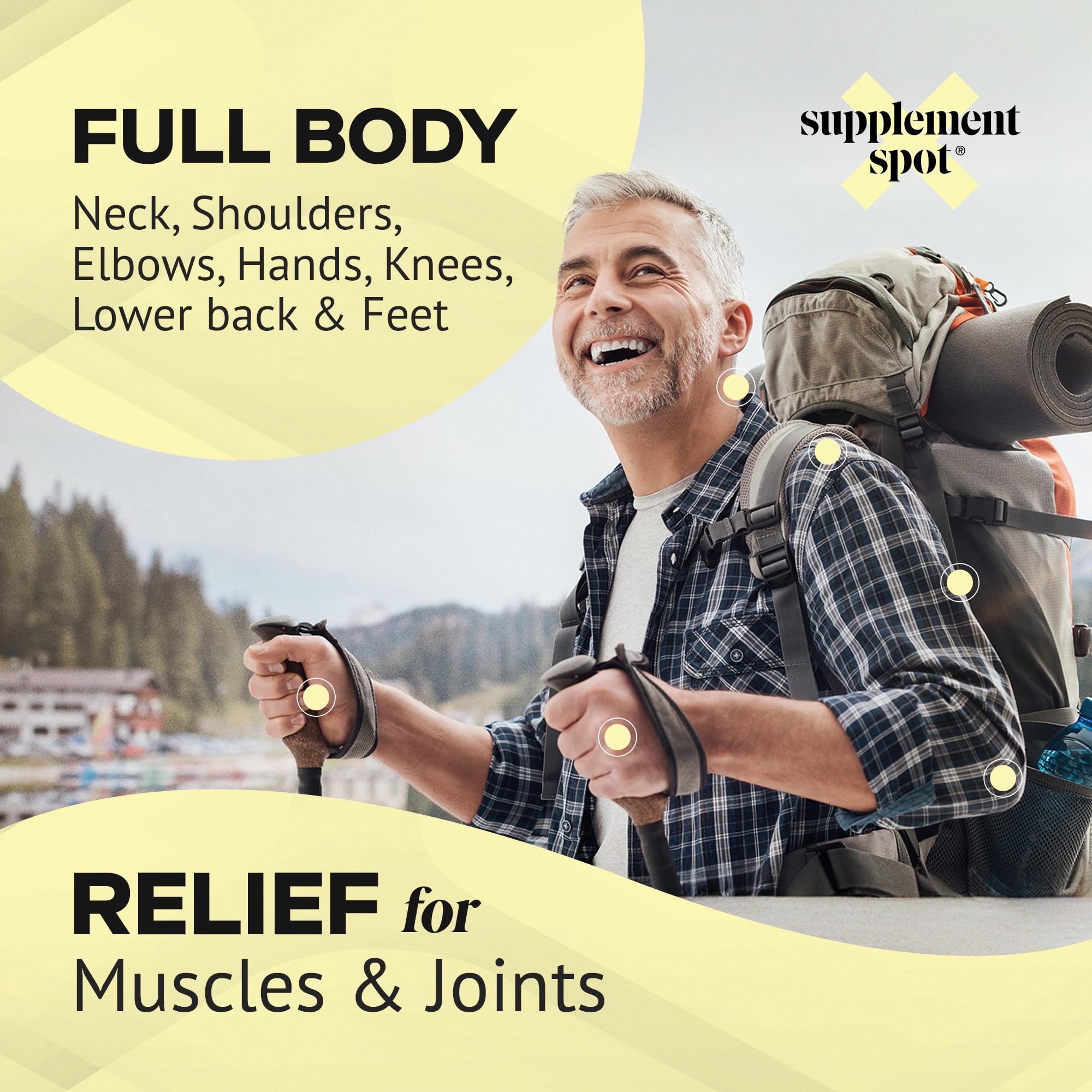 Supplement Spot Capsaicin Roll-On Cream 0.075% - Glucosamine Chondroitin MSM Gel with Bromelain – Joint & Muscle Care Bundle - TrustMedUSA