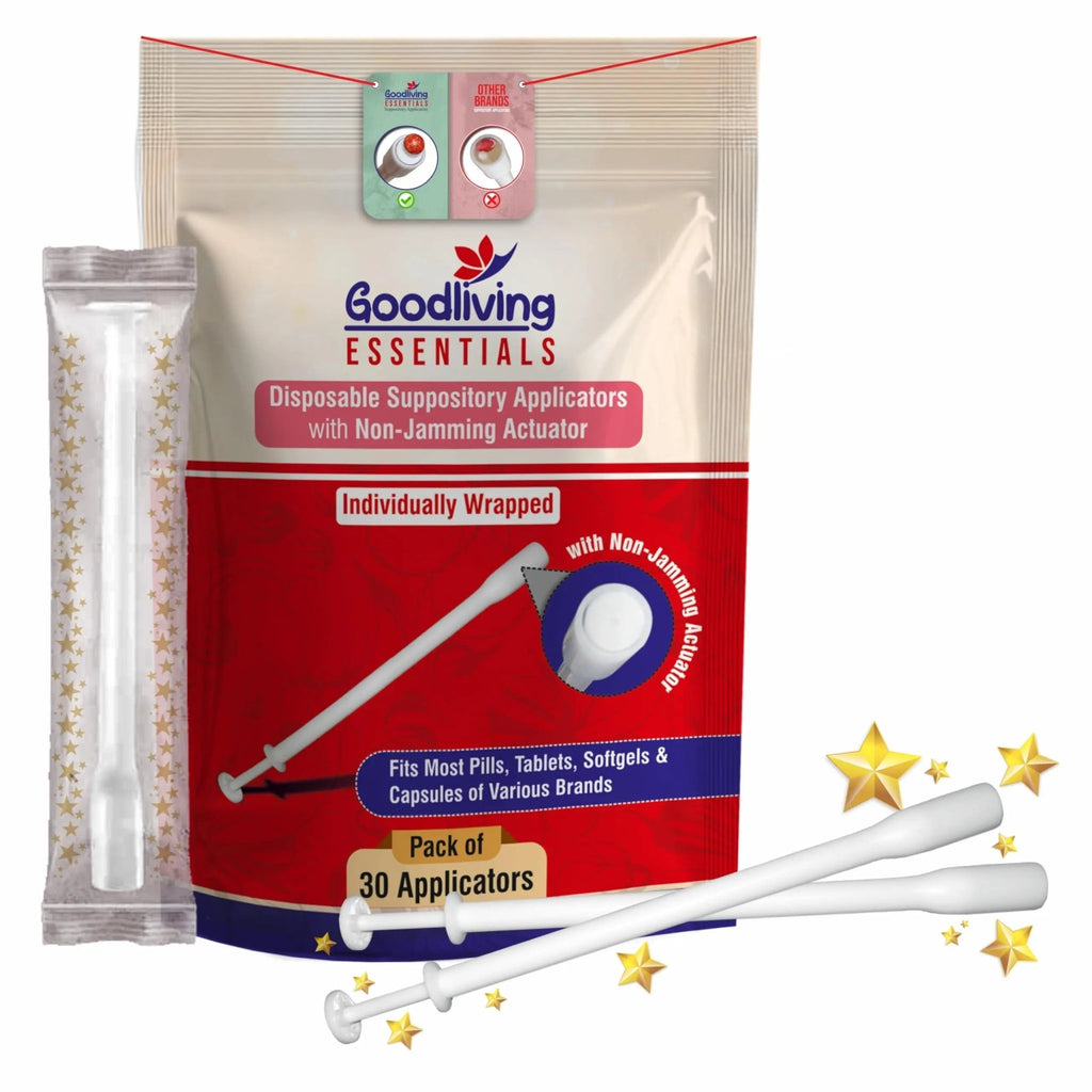 Suppository Applicators Mega Pack 30 Count Hygienic Inserter | Fits Suppositories Without Getting Stuck Inside With Our Innovative Pusher | Soft Tip, Smooth & Pain-Free Suppository Insertion Tool - TrustMedUSA