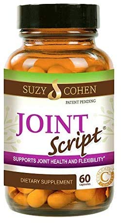 Suzy Cohen Joint Script Joint Support Supplement with Hyaluronic Acid, C3 Curcumin Turmeric Extract, MSM, Collagen Peptides, Ginger, and Boswellia for Maximum Flexibility, Tendon and Cartilage Health - TrustMedUSA