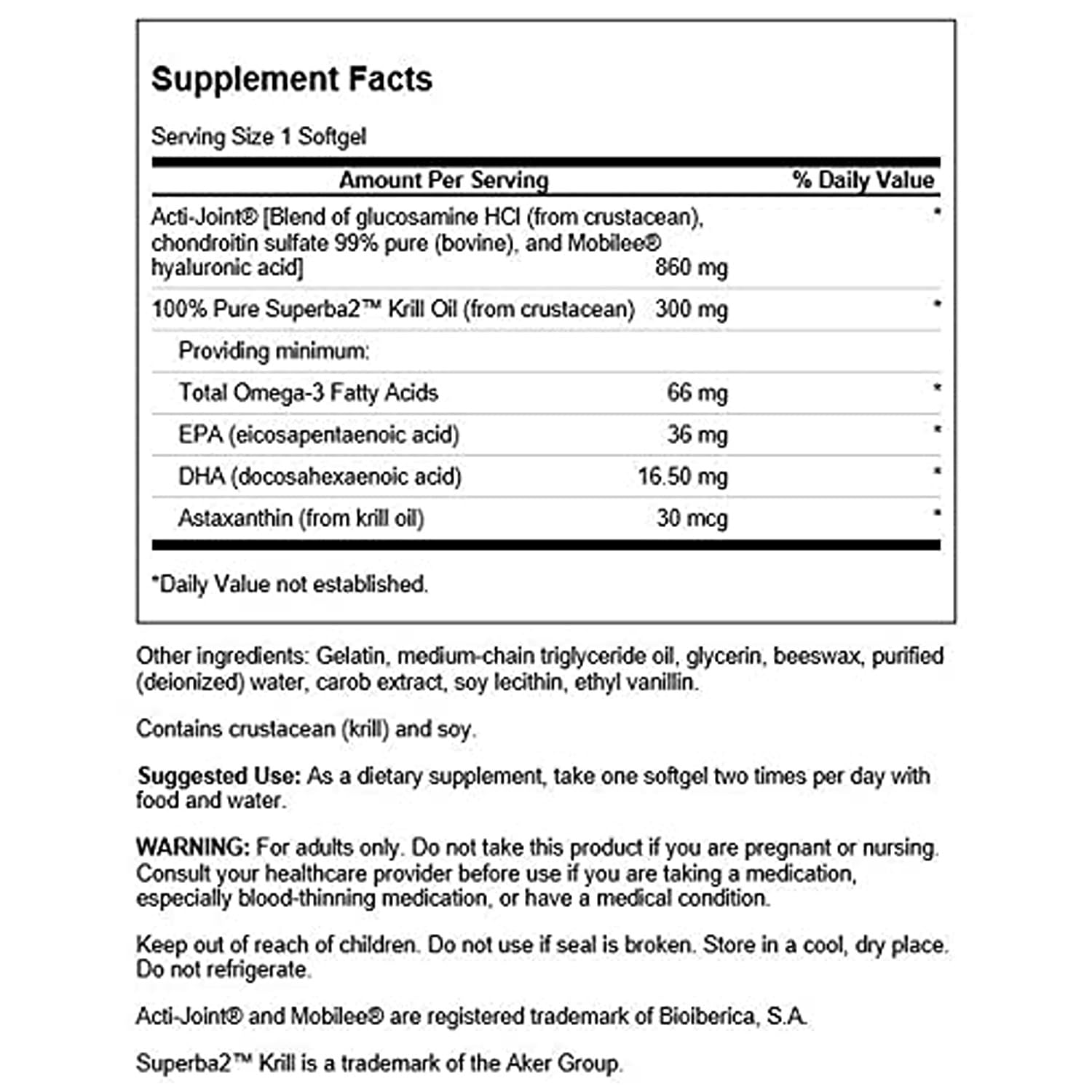 Swanson Acti-Joint Plus with Krill Oil 60 Sgels (2 Pack) - TrustMedUSA