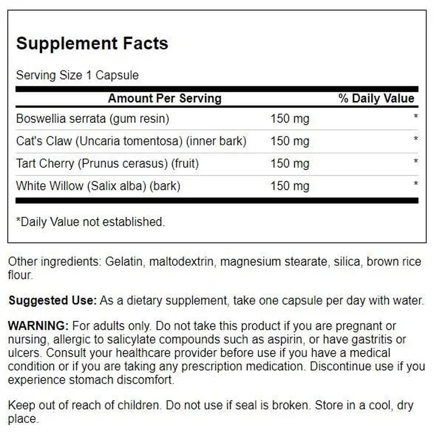 Swanson Full Spectrum Herbal Joint Care 60 Capsules - TrustMedUSA