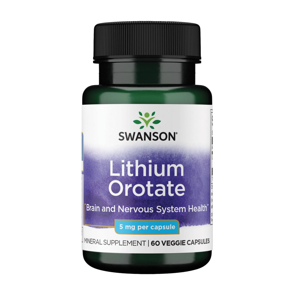 Swanson Lithium Orotate Mood and Memory Support Supplement for Stress-Prone Adults Seeking Emotional Wellness - TrustMedUSA
