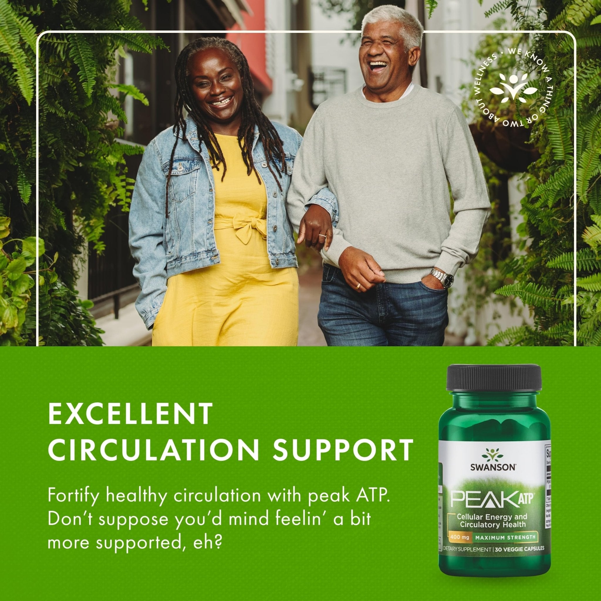 Swanson Maximum Strength Peak ATP-Natural Supplement Promoting Cellular Energy Support-Supports Physical Performance and Promotes Healthy Blood Flow Support-(30 Veggie Capsules, 400mg Each) 1 Pack - TrustMedUSA