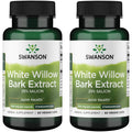 Swanson Maximum Strength White Willow Bark Extract-Promotes Joint Support & Muscle Relief-Standardized to 25% Salicin-Natural Supplement with No Stomach Irritation (60 Veggie Caps, 500mg Each) 2 Pack - TrustMedUSA