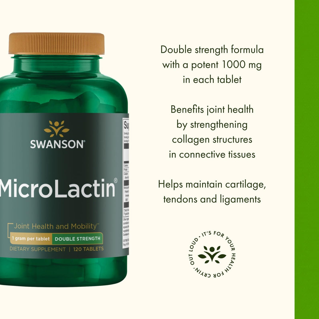 Swanson Microlactin Double Strength 1000 Milligrams 120 Tabs (3 Pack) - TrustMedUSA