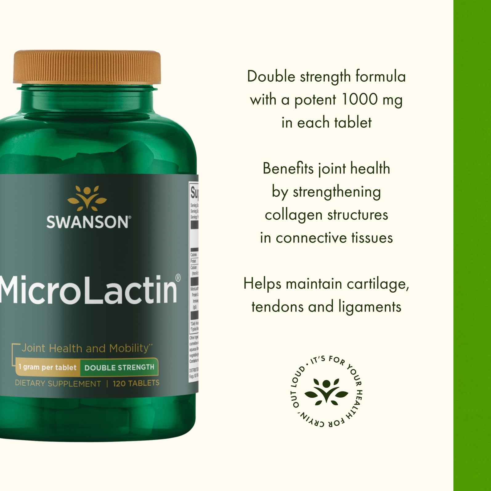 Swanson Microlactin Double Strength 1000 Milligrams 120 Tabs (3 Pack) - TrustMedUSA