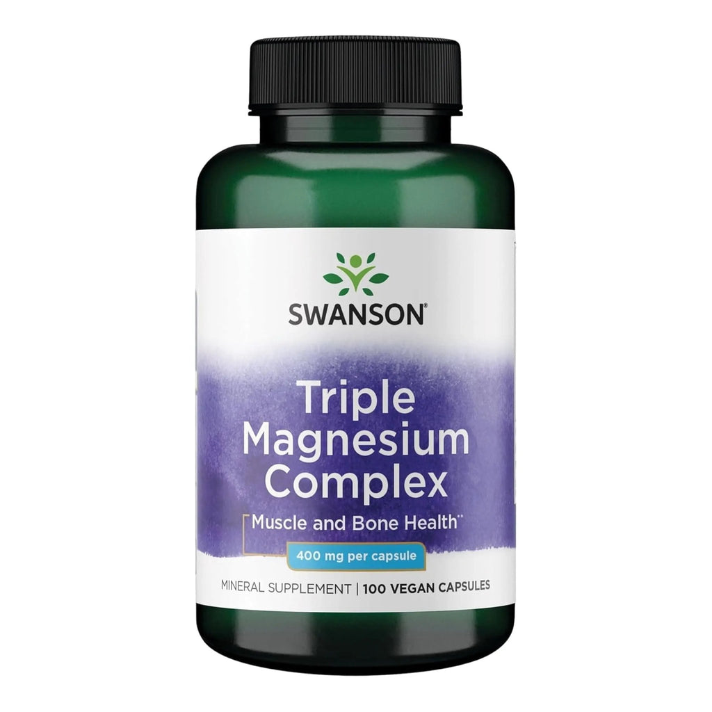Swanson Triple Magnesium Complex - 100 Capsules, 400mg Each - TrustMedUSA