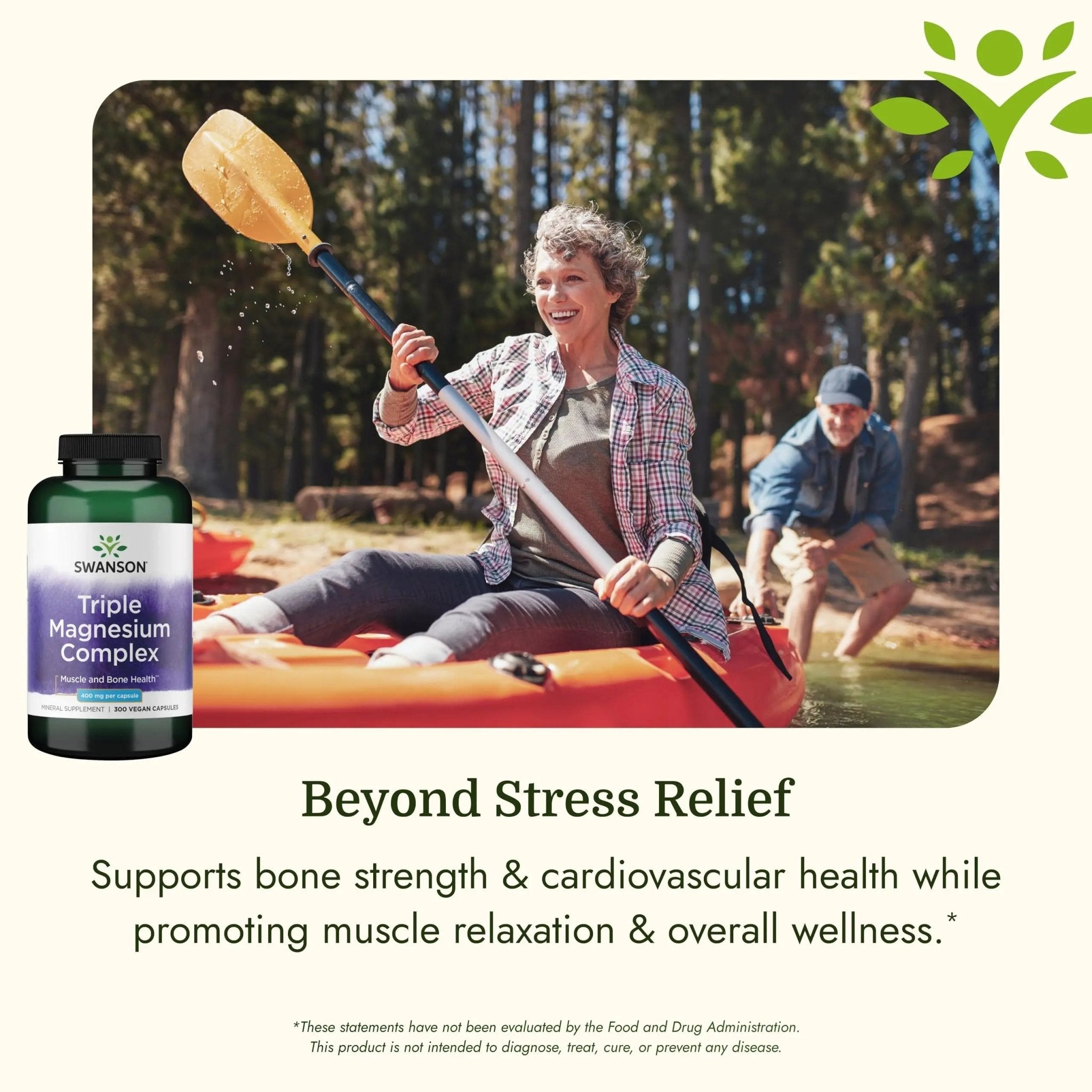 Swanson Triple Magnesium Complex Bone, Nerve, and Muscle Support Supplement for Adults Seeking Optimal Magnesium Absorption - 400 mg (300 Vegan Capsules) - TrustMedUSA