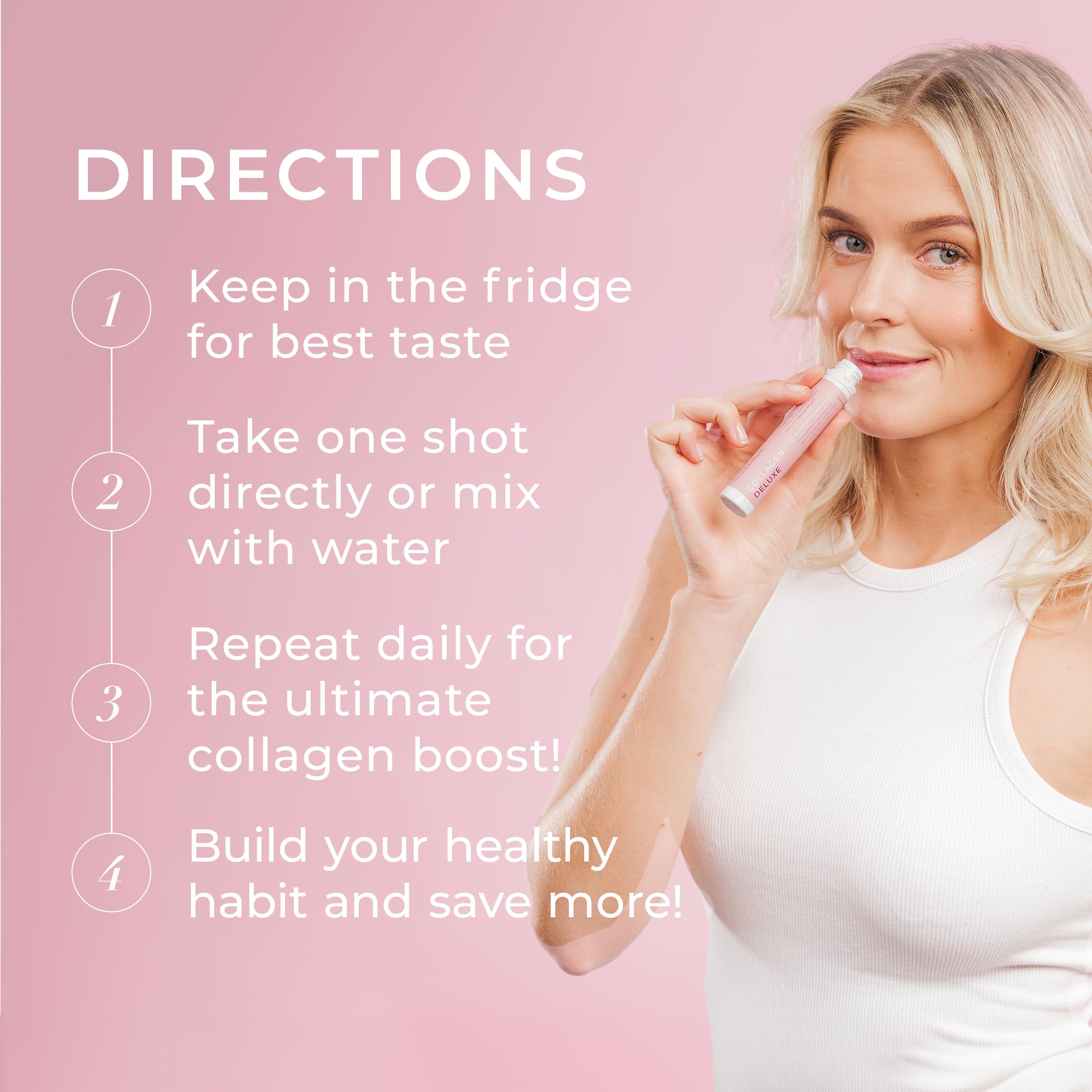 Swedish Collagen Deluxe, 12,500 mg Hydrolyzed Marine Collagen Liquid Supplement - 20 x 25 ml Daily Shots | Hyaluronic Acid, Biotin & Vitamin C for Healthy Hair, Skin, Nails & Joints | Sugar-Free - Maple Wellness Supplements