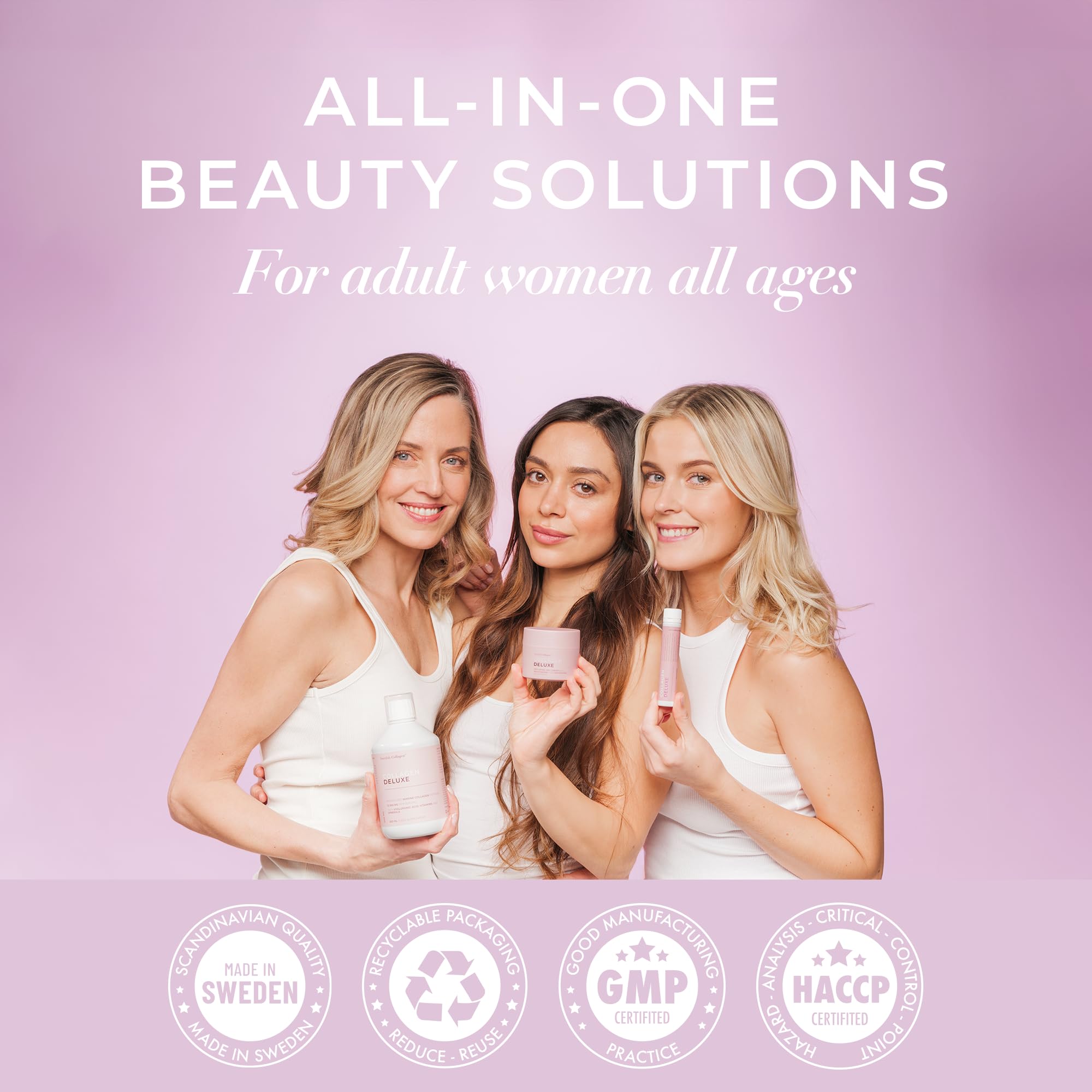 Swedish Collagen - Hydrolyzed Marine Collagen 10,000 mg Powder Supplement - Pack of 300 g, 30 Day Supply | Pure Peptide for Healthy Hair, Skin, Nails & Joints I 100% Natural & Gluten Free | Sugar-Free - Maple Wellness Supplements