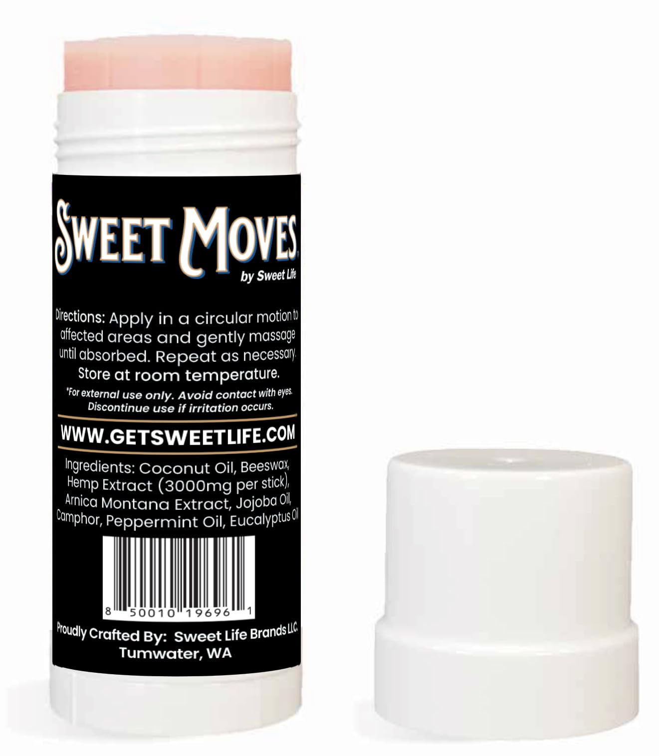 Sweet Life | Hemp Salve Stick | 3000mg | Organic Botanical Balm | Twist-Up Applicator | Small Business | Muscle & Joint Comfort - TrustMedUSA