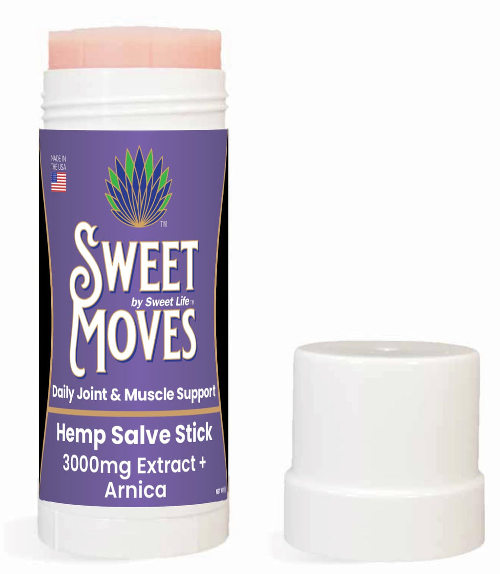 Sweet Life | Hemp Salve Stick | 3000mg | Organic Botanical Balm | Twist-Up Applicator | Small Business | Muscle & Joint Comfort - TrustMedUSA