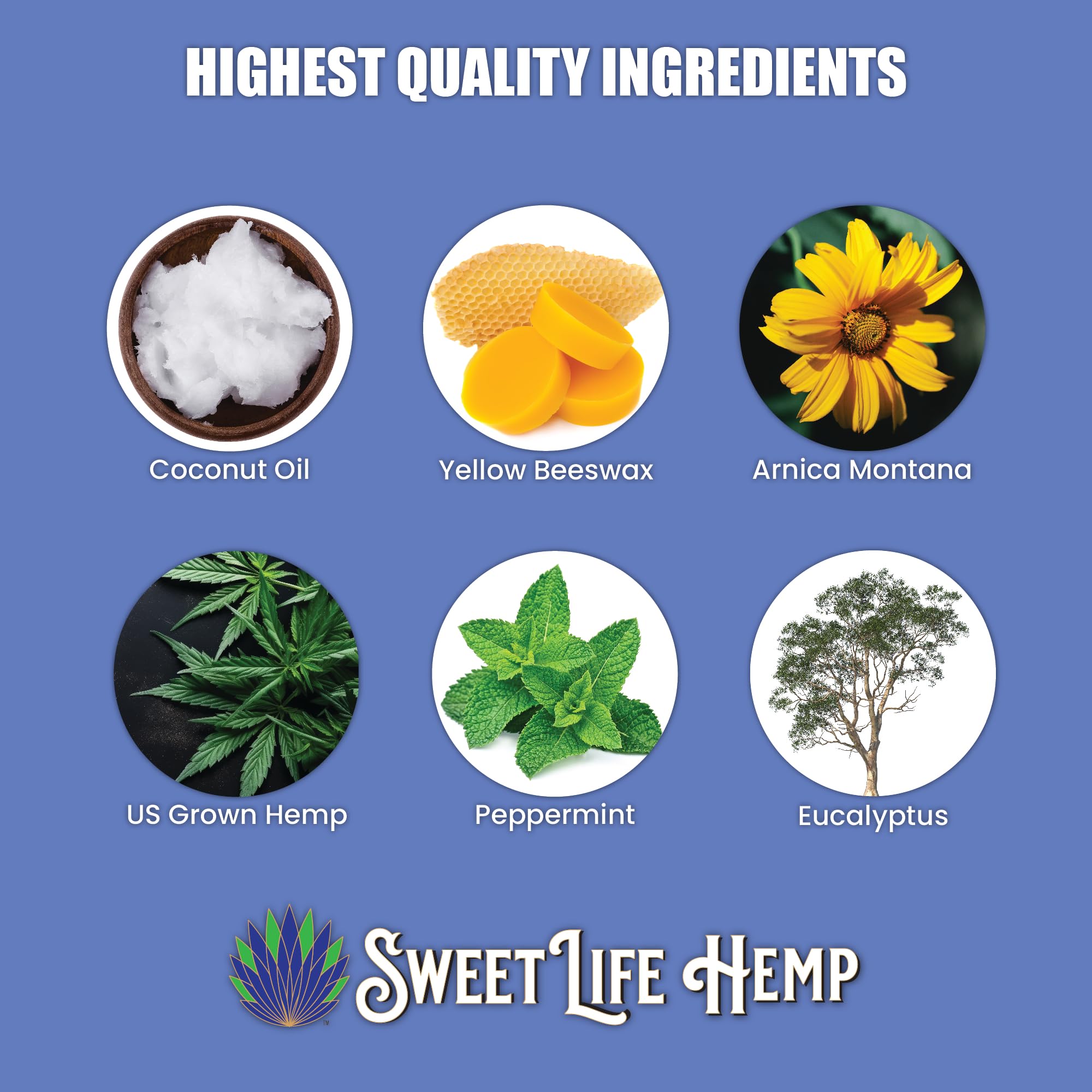 Sweet Life | Hemp Salve Stick | 3000mg | Organic Botanical Balm | Twist-Up Applicator | Small Business | Muscle & Joint Comfort - TrustMedUSA