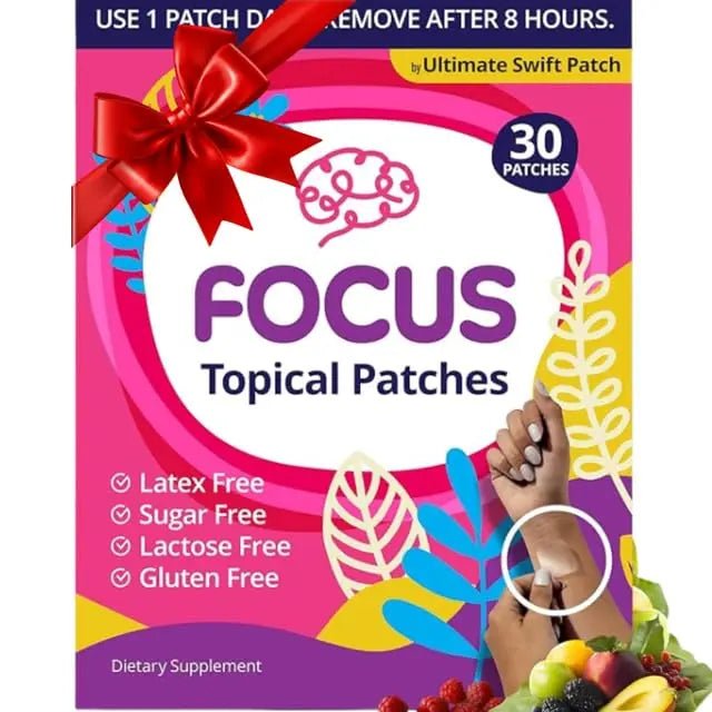 Swift Patch Focus Patch for Adults (30 Day Supply) + Proprietary Blend (Men and Women) - Help Kids and Adults Focus with Patches 22 Ingredients with Proprietary Formula - TrustMedUSA